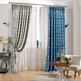 遮光双面提花窗帘