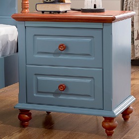 橡胶木实木床头柜