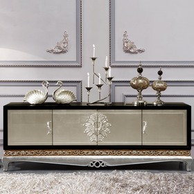 香槟银四开门电视柜