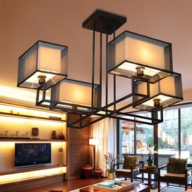 复古新中式铁艺吊灯