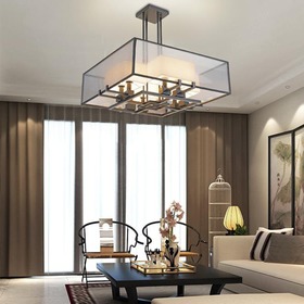 复古铁艺中式客厅灯