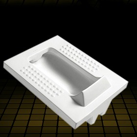 防滑防臭可挡水蹲便器