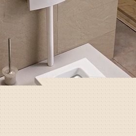 防臭带挡水陶瓷蹲便器