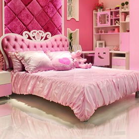 粉色女孩儿童床