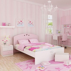 公主浪漫系单人儿童床