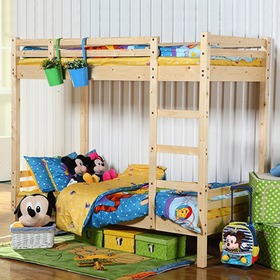苏兰松木儿童双层子母床