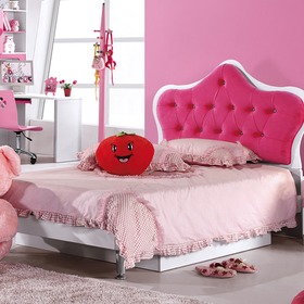 1.5米粉色单人儿童床