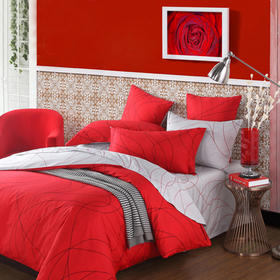 斜纹活性印染床品四件套