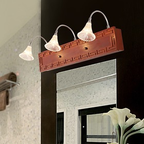 透明玻璃新中式镜前灯