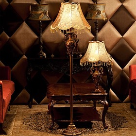 树脂雕花灯身落地灯