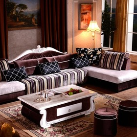 新古典布艺实木沙发