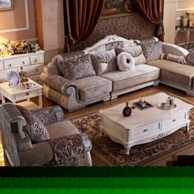 奢华欧式实木布艺沙发