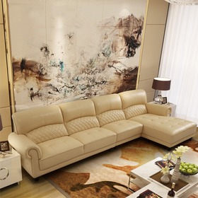 L型加厚客厅皮艺沙发