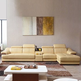 L形多功能皮艺沙发