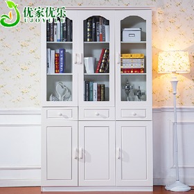 纯白田园简约书柜