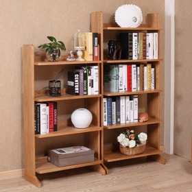 纯橡木无门书架