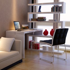 一米爱创意书桌书架组合