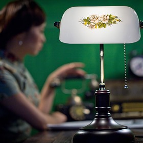 玻璃中式复古台灯