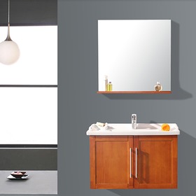 进口橡胶木浴室挂柜