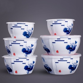 青花骨瓷保温瓷具