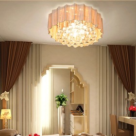 水晶布艺吸顶灯