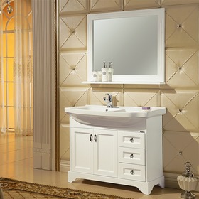 落地式镜面实木洗衣柜