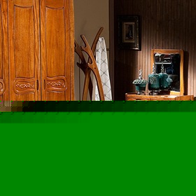 全实木胡桃木原色衣帽架