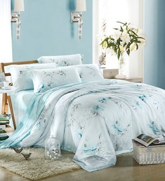 贡缎刺绣天丝四件套