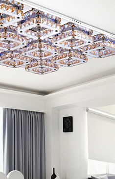 高端方形水晶吊灯