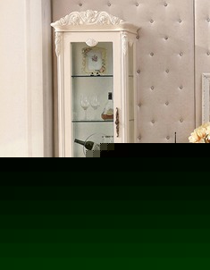 白色雕花单门酒柜