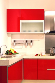 高档烤漆门板整体橱柜