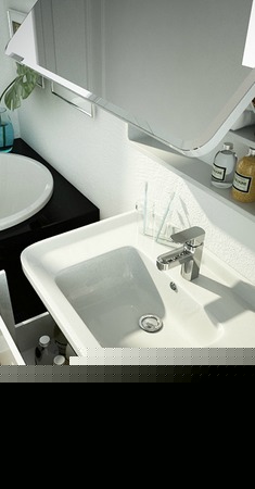 现代超强收纳挂墙式浴室柜