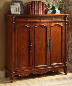 美式乡村实木鞋柜