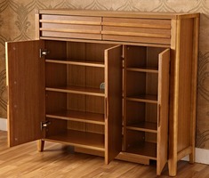 大容量储物实木鞋柜