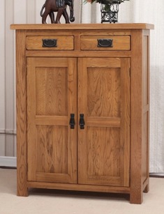 北美高质橡木鞋柜