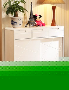 黑白烤漆推拉式鞋柜