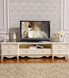 六抽式描银电视柜