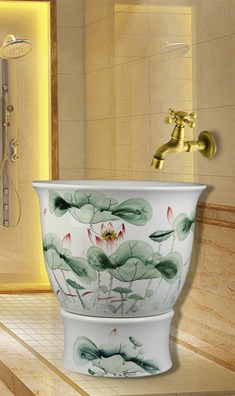 全瓷创意拖把池