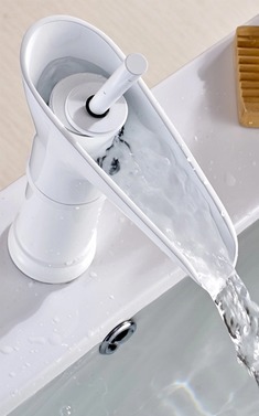 单孔拉丝冷热水龙头