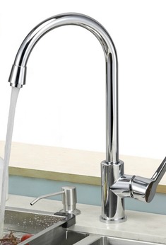 不锈钢自由旋转冷热水龙头