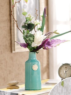 绢布仿真花草盆景