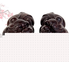 实木貔貅雕饰摆件