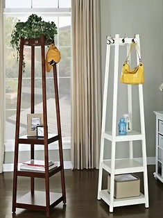 实木大储物空间衣架