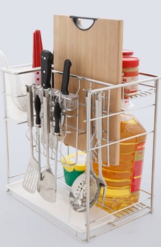 不锈钢橱柜式调味篮