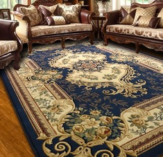 手工剪花混纺客厅地毯