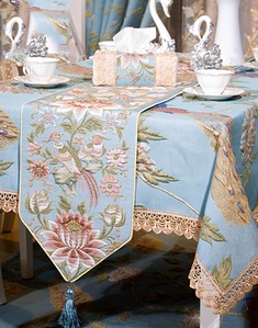 欧式浮雕提花餐桌布