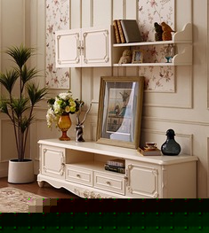 仿古白玫瑰拉手吊柜