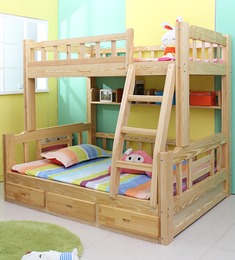 原木色环保儿童床