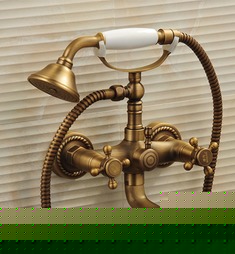 全铜仿古拉丝浴缸龙头