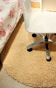 雪尼尔圆形卧室地毯